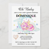 Slumbering Dragon Dreams - Baby shower Uitnodiging (Voorkant)