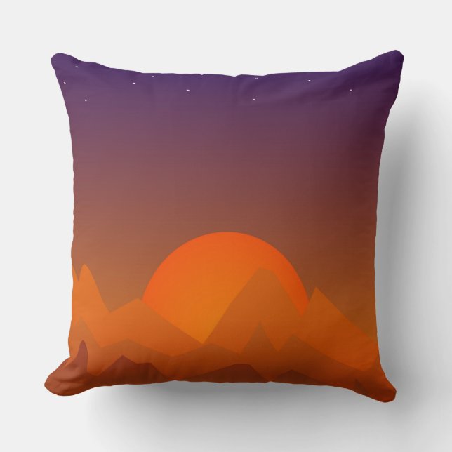 Slumbering Hills Southwest Landscape Sunset Kussen (Voorkant)