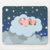 Slumbering Piglets cartoon mousepad Muismat (Voorkant)