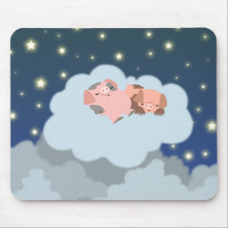 Slumbering Piglets cartoon mousepad Muismat