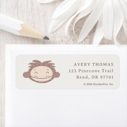 Slumberkins Bigfoot-verjaardag Etiket (Insitu)