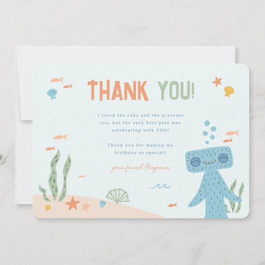 Slumberkins Hammerhead Birthday Bedankkaart (Voorkant)