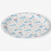 Slumberkins Hammerhead Birthday Papieren Bordje (Gekanteld)