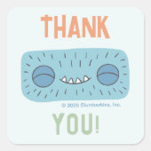 Slumberkins Hammerhead Thank You Vierkante Sticker (Voorkant)