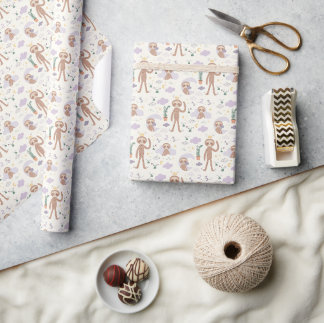 Slumberkins Luiaard Verjaardag Cadeaupapier