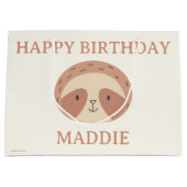 Slumberkins Luiaard Verjaardag Groot Cadeauzakje (Voorkant)