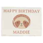 Slumberkins Luiaard Verjaardag Groot Cadeauzakje (Achterkant)