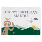 Slumberkins Luiaard Verjaardag Groot Cadeauzakje (Achterkant)