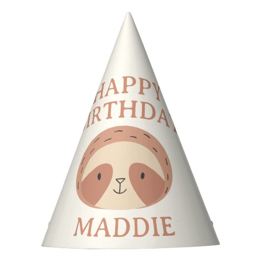 Slumberkins Sloth Birthday Feesthoedjes (Voorkant)