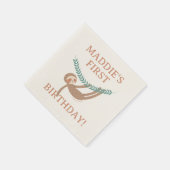 Slumberkins Sloth Birthday Servet (Hoek)