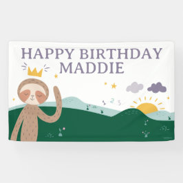 Slumberkins Sloth Birthday Yard Sign Spandoek