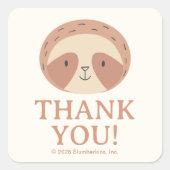 Slumberkins Sloth Thank You Vierkante Sticker (Voorkant)