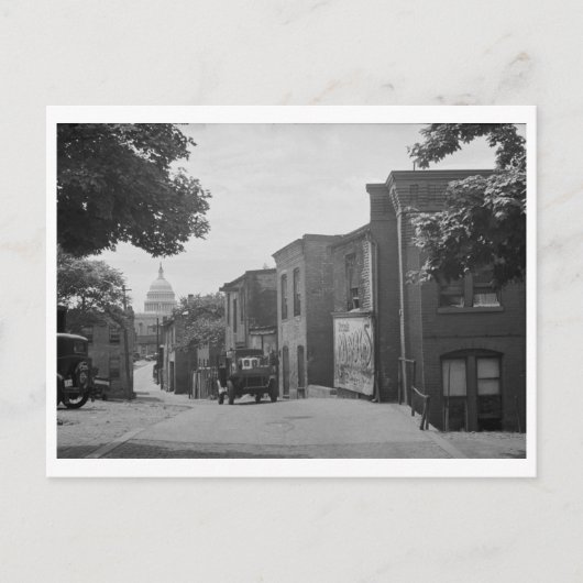 Slums in de buurt van het Capitool, Washington, DC Briefkaart (Voorkant)