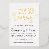 Slurk Slurk Hoera Bruiloft Feest Folie Uitnodiging (Voorkant)