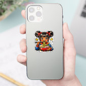 Slurp Nom Anime Meisje Ramen Noedels Sticker (Telefoon)