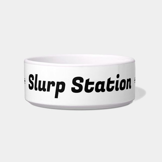 "Slurp Station" Hondenbak Voerbakje (Voorkant)