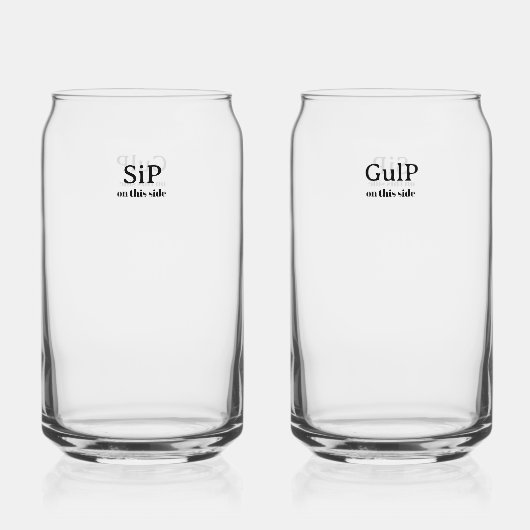 Slurpen en Gulpen Glas (Voorkant)