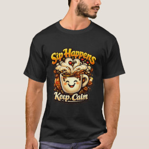 Slurpen Gebeurt Blijf Kalm Grappige Koffie Liefheb T-shirt