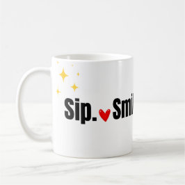 Slurpen. Glimlachen. Herhalen. Mooie typografie ko Koffiemok