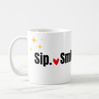 Slurpen. Glimlachen. Herhalen. Mooie typografie ko Koffiemok