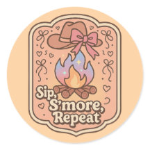 Slurpen, S'more, Herhalen - Retro Kampbadge