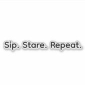 Slurpen. Staren. Herhalen. Sticker (Voorkant)