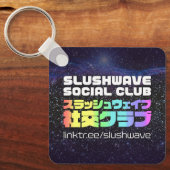 Slushwave Social Club Logo en People Logo Sleutelhanger (Voorkant)