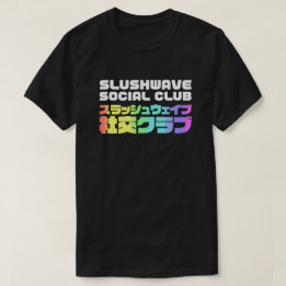 Slushwave Social Club Square op Dark LogoJr T-shirt