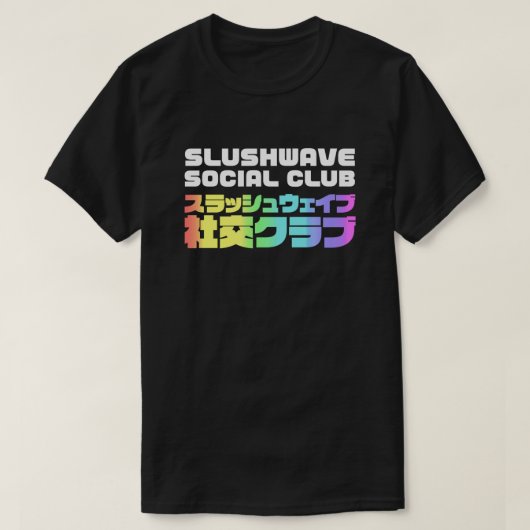 Slushwave Social Club Square op Dark LogoJr T-shirt (Design voorkant)