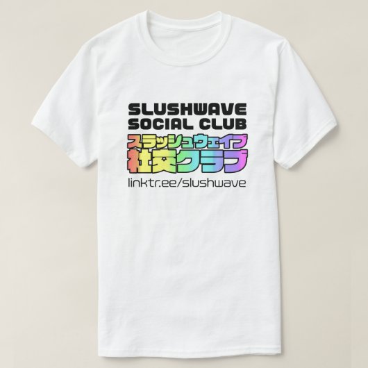 Slushwave Social Club Square op Light LogoJr T-shirt (Design voorkant)