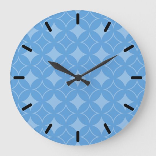 Sluw blauw shippopatroon grote klok (Voorkant)