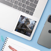 Sluw / Wever / Textielfabriek Sticker (Laptop met iPhone)