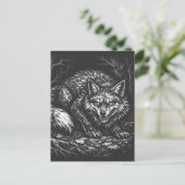Sluwe Bosvos — door BurnsInHell Briefkaart (Staand voorkant)
