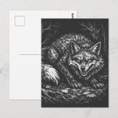 Sluwe Bosvos — door BurnsInHell Briefkaart (Voorkant / Achterkant)