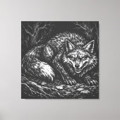 Sluwe Bosvos — door BurnsInHell Canvas Afdruk (Voorkant)
