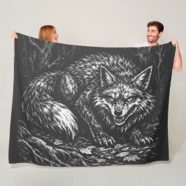 Sluwe Bosvos — door BurnsInHell Fleece Deken