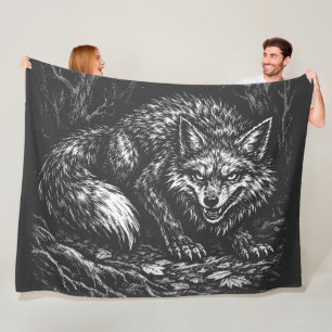 Sluwe Bosvos — door BurnsInHell Fleece Deken
