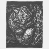 Sluwe Bosvos — door BurnsInHell Fleece Deken (Voorkant)