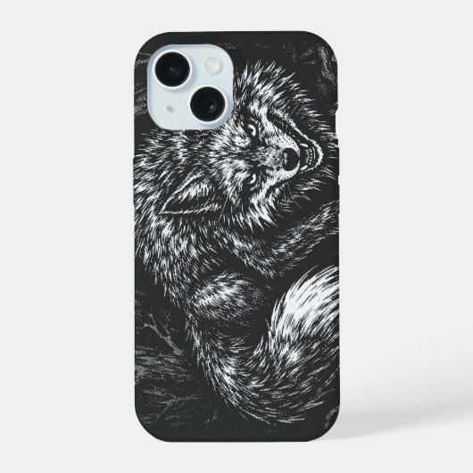Sluwe bosvos — door BurnsInHell iPhone 15 Case (Achterkant)
