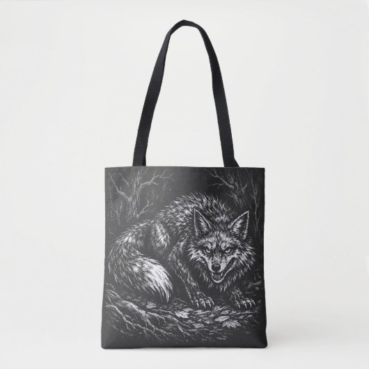 Sluwe Bosvos — door BurnsInHell Tote Bag (Voorkant)
