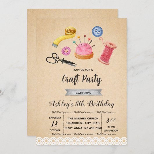 Sluwe feestelijke uitnodiging (Voorkant / Achterkant)