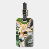 sluwe heksenvos, bagagelabel (Voorkant verticaal)