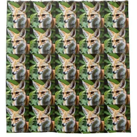 sluwe heksenvos, douchegordijn (Voorkant)