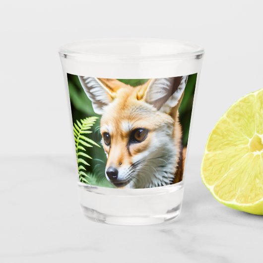 sluwe heksenvos, shot glas (Voorkant)