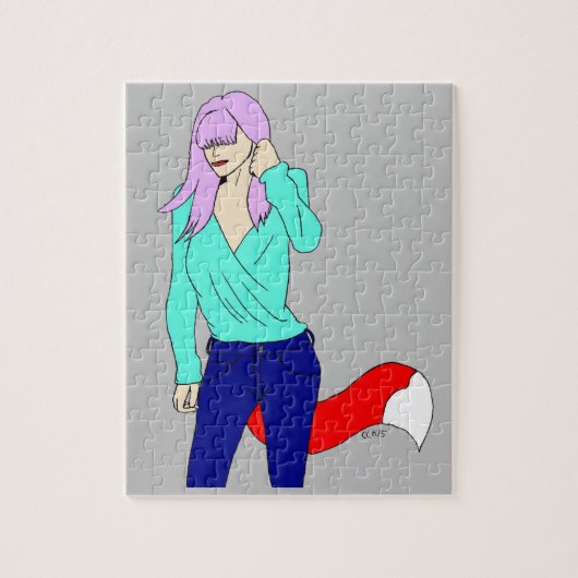 sluwe meid   legpuzzel (Verticaal)