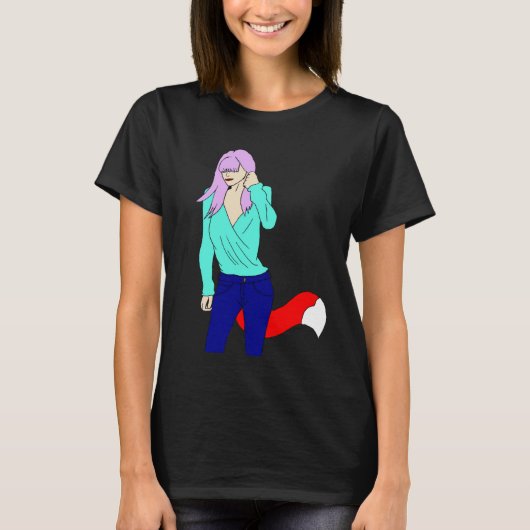 sluwe meid   t-shirt (Voorkant)