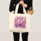 Sluwe Meisjes, Subtiele Sapphische, Lavendel Schar Grote Tote Bag (Voorkant (product))