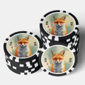 Sluwe ogen van een listige rode vos   poker chips (Opstapeling)