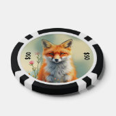 Sluwe ogen van een listige rode vos   poker chips (Enkel)