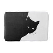 Sluwe Zwarte Kat Badmat (Voorkant)